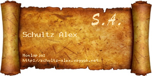 Schultz Alex névjegykártya